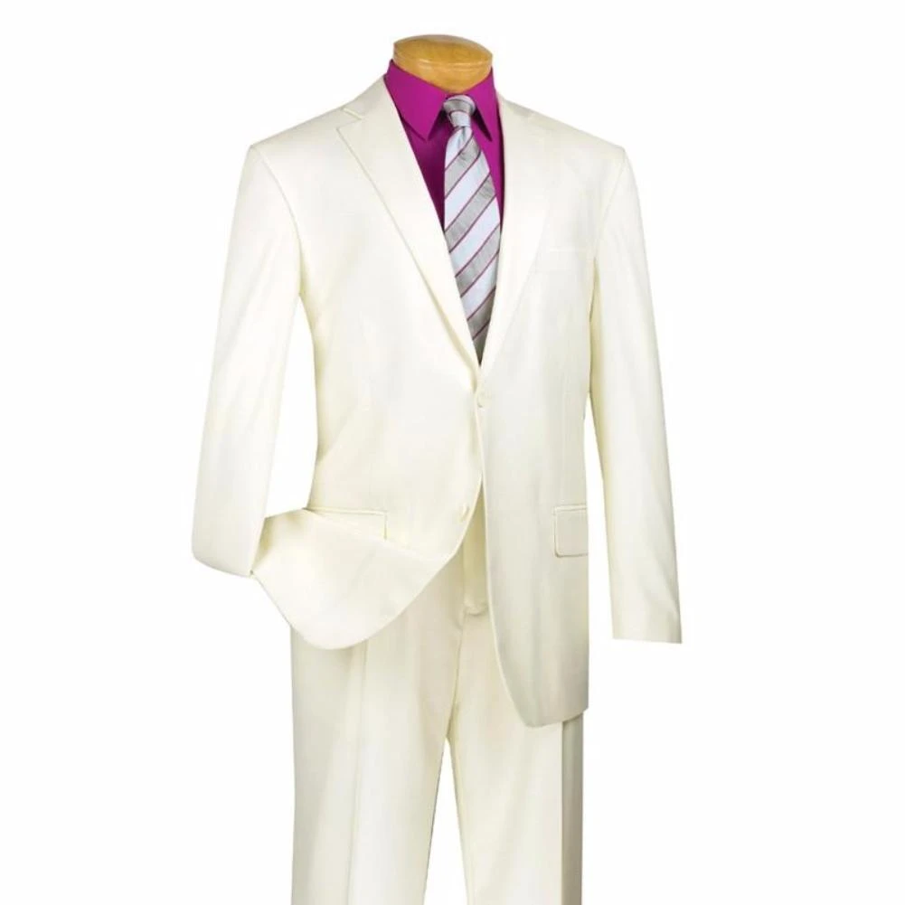 Regular Fit Suit 2 Button 2 Piece In Ivory 1 Regular Fit Suit 2 Button 2 Piece In Ivory