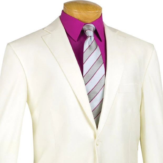 Regular Fit Suit 2 Button 2 Piece In Ivory 2 Regular Fit Suit 2 Button 2 Piece In Ivory - Image 2