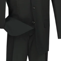 Mont Blanc Collection - Regular Fit Suit 3 Button 2 Piece In Black 7 Mont Blanc Collection - Regular Fit Suit 3 Button 2 Piece In Black -Gentri Store 01 VIN 3PP BLACK 4