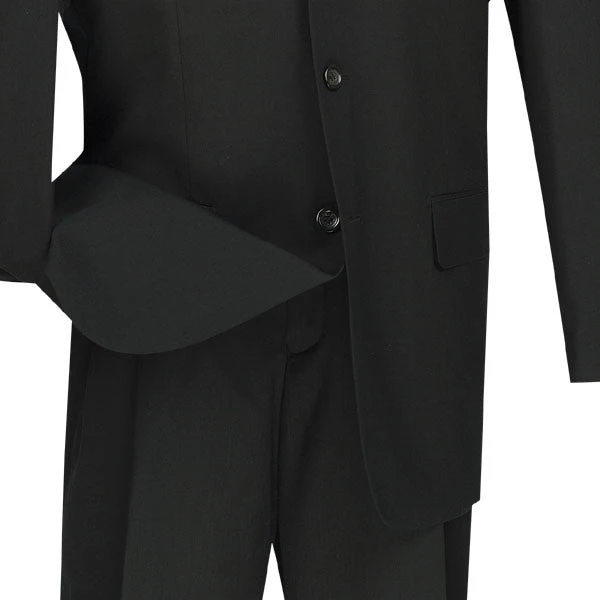 Mont Blanc Collection - Regular Fit Suit 3 Button 2 Piece In Black 4 Mont Blanc Collection - Regular Fit Suit 3 Button 2 Piece In Black - Image 4