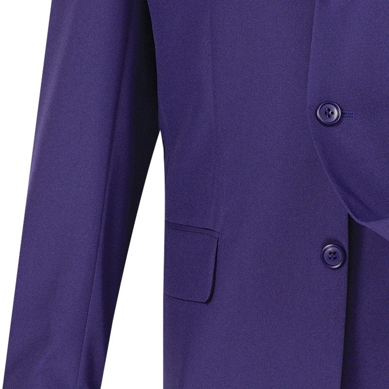 Mont Blanc Collection - Regular Fit Suit 3 Button 2 Piece In Purple 2 Mont Blanc Collection - Regular Fit Suit 3 Button 2 Piece In Purple - Image 2