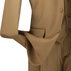 Avalon Collection - Regular Fit Men's Suit 3 Button 3 Piece British Khaki -Gentri Store 01 VIN 3TR 3 BRITISHKHAKI 15 4
