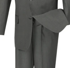 Santorini Collection - Regular Fit Gray Tuxedo 4 Piece With Vest Bow Tie -Gentri Store 01 VIN 4TV GRAY 16 4