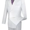 Atlantis Collection - White Regular Fit Double Breasted 2 Piece Suit