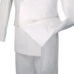Atlantis Collection - White Regular Fit Double Breasted 2 Piece Suit -Gentri Store 01 VIN DPP WHITE Y 4