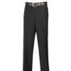 Men's Dress Pants Flat Front Design In Black