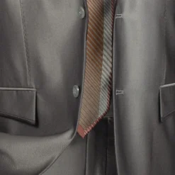 Gray Slim Fit Men's Shiny Sharkskin Suit 2 Piece 2 Buttons Shark Skin -Gentri Store 01 VIN S2RR 4 GRAY 15 4