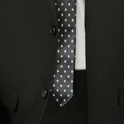 Slim Fit Men's Suit 2 Piece 2 Button In Black -Gentri Store 01 VIN SC900 12 BLACK 15 4