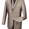 Palazzo Collection - Beige Men's Slim Fit 2 Piece Tuxedo Shawl Lapel