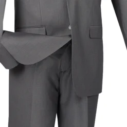 Slim Fit Men's Suit 3 Piece 2 Button In Heather Gray -Gentri Store 01 VIN SV2900 HEATHERGRAY 15 4