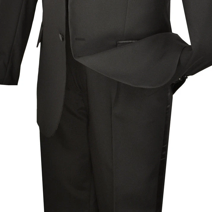 Royale Collection - Regular Fit 2 Piece Tuxedo In Black 3 Royale Collection - Regular Fit 2 Piece Tuxedo In Black - Image 3