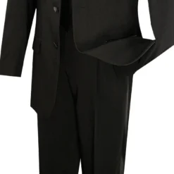 Men's Regular Fit Tuxedo 2 Piece Collection Regular Fit In Black 3 Button Design -Gentri Store 01 VIN T 3HT BLACK 15 4
