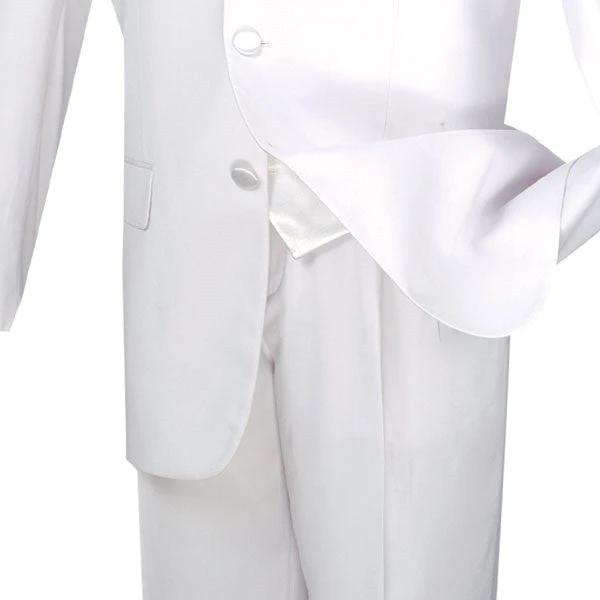 Men's Regular Fit Tuxedo 3 Piece With Vest White 3 Men's Regular Fit Tuxedo 3 Piece With Vest White - Image 3