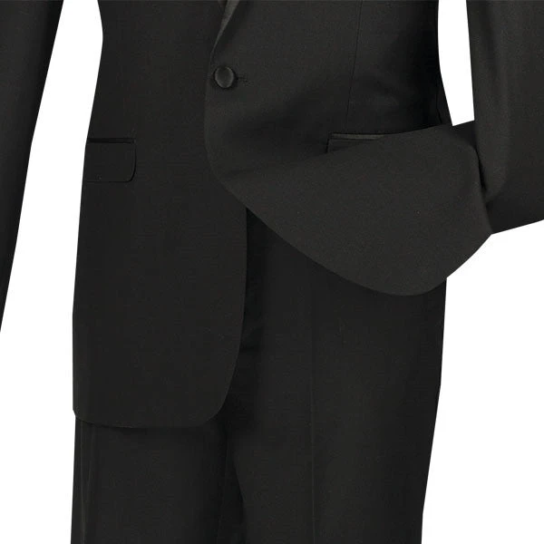 Kingsman Collection - Shawl Collar Slim Fit Tuxedo 2 Piece 1 Button Black 4 Kingsman Collection - Shawl Collar Slim Fit Tuxedo 2 Piece 1 Button Black - Image 4