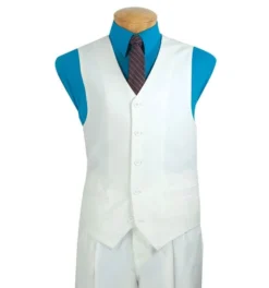 Men's Regular Fit Vest 5 Buttons In White