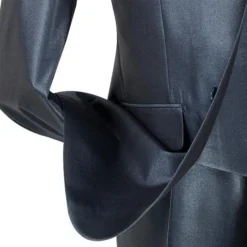 Nautilus Collection - Shiny Regular Fit Men's Suit 3 Piece 2 Button In Midnight Blue 5 Nautilus Collection - Shiny Regular Fit Men's Suit 3 Piece 2 Button In Midnight Blue -Gentri Store 01 VIN V2RR 1 MIDNIGHT BLUE 4