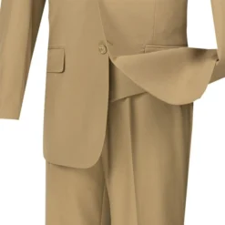 Morgan Collection - Regular Fit 3 Piece Suit 2 Button Khaki -Gentri Store 01 VIN V2TR KHAKI 4