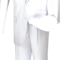 Regular Fit 3 Piece Tone On Tone Stripe White -Gentri Store 01 VIN V2TT 8 WHITE 4