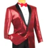 Spotlight Collection - Regular Fit Red Sequins Party Jacket
