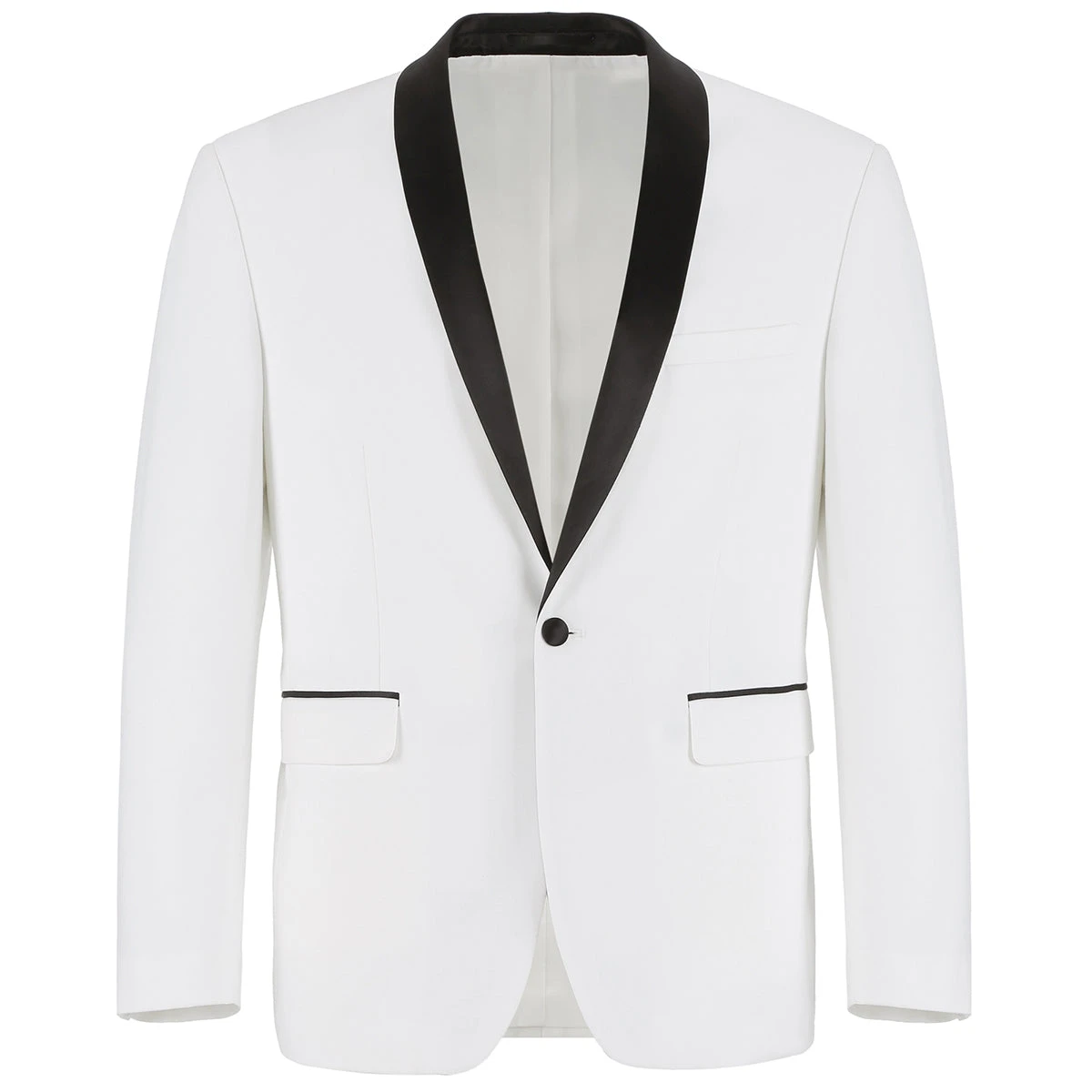 Off White 2 Piece Tuxedo Shawl Lapel Slim Fit 3 Off White 2 Piece Tuxedo Shawl Lapel Slim Fit - Image 3