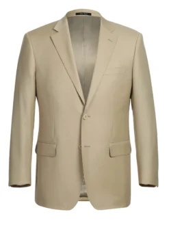 Bevagna Collection - Beige 100% Virgin Wool Regular Fit Pick Stitched 2 Piece Suit