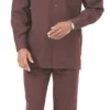 Men's 2 Piece Long Sleeve Walking Suit In Brown