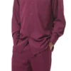 Men's 2 Piece Long Sleeve Walking Suit In Burgundy