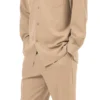 Men's 2 Piece Long Sleeve Walking Suit In Tan