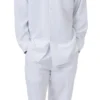 Men's 2 Piece Long Sleeve Walking Suit In White