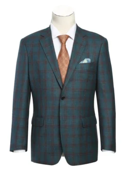 Regular Fit Wool & Linen Windowpane Blazer