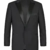 (54R) Classic Regular Fit 2 Piece Black Dress Tuxedo Peak Lapel