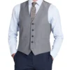 Bevagna Collection - Wool Suit Dress Vest 5 Buttons Regular Fit In Light Gray