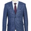 Slim Fit Blazer Summer Blue Linen Sport Coat