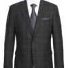 Regular Fit Wool & Linen Brown Plaid Blazer