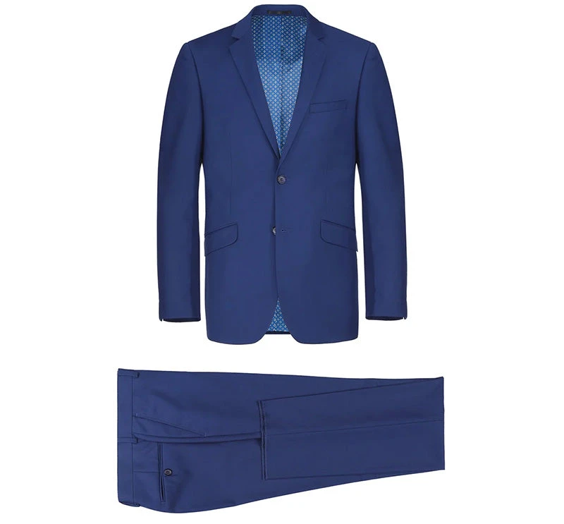Vanderbilt Collection- Classic 2 Piece Suit 2 Buttons Regular Fit In Blue 9 Vanderbilt Collection- Classic 2 Piece Suit 2 Buttons Regular Fit In Blue - Image 9