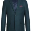 (40R, 40S) Men's Slim Fit Blazer Wool Blend Sports Jacket In Emerald Green