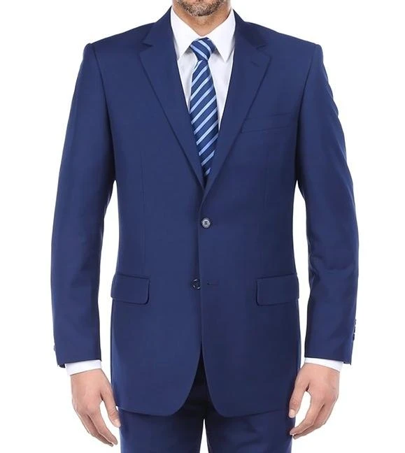 Vanderbilt Collection- Classic 2 Piece Suit 2 Buttons Regular Fit In Blue 2 Vanderbilt Collection- Classic 2 Piece Suit 2 Buttons Regular Fit In Blue - Image 2