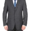 San Gemini Collection - 3 Piece Suit 2 Buttons Gray Glen Plaid Regular Fit
