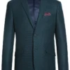 Men's Slim Fit Blazer Wool Blend Sports Jacket In Emerald Green