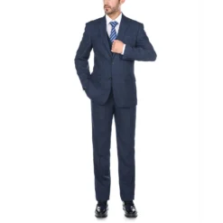 San Gemini Collection - 3 Piece Suit 2 Buttons Blue Glen Plaid Regular Fit -Gentri Store 1 8e3ec2d4 7e2d 4541 aa76 1552ed5c72d6