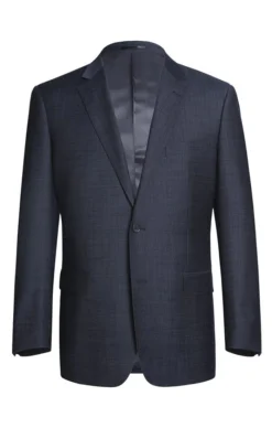 Wool Blend Regular Fit Suit 2 Piece Suit 2 Button In Navy