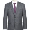 Classic Regular Fit 2 Piece Wool Blend Stretch Suit In Gray