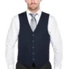 Vanderbilt Collection- Classic Dress Vest 5 Buttons Regular Fit In Navy