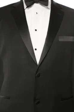 Classic Tuxedo 2 Piece Regular Fit In Black -Gentri Store 201 1 tux detail10 scaled