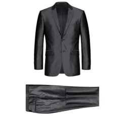 Black Slim Fit Sharkskin Italian Styled 2 Piece Suit 13 Black Slim Fit Sharkskin Italian Styled 2 Piece Suit -Gentri Store 207 1 1 5e961f7c be31 4e3b 8e95 722b15ed16db