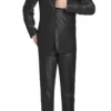 Black Slim Fit Sharkskin Italian Styled 2 Piece Suit