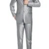 Gray Regular Fit Sharkskin Italian Styled 2 Piece Suit