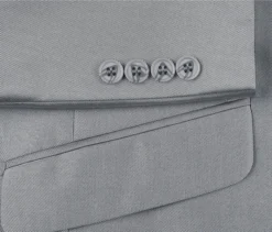 Gray Slim Fit Sharkskin Italian Styled 2 Piece Suit -Gentri Store 207 2 5