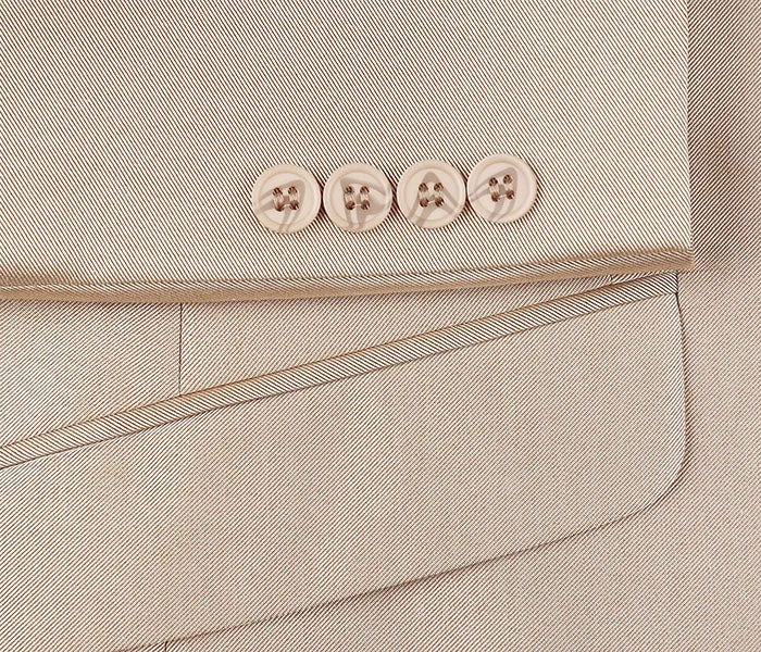 Beige Slim Fit Sharkskin Italian Styled 2 Piece Suit 6 Beige Slim Fit Sharkskin Italian Styled 2 Piece Suit - Image 6