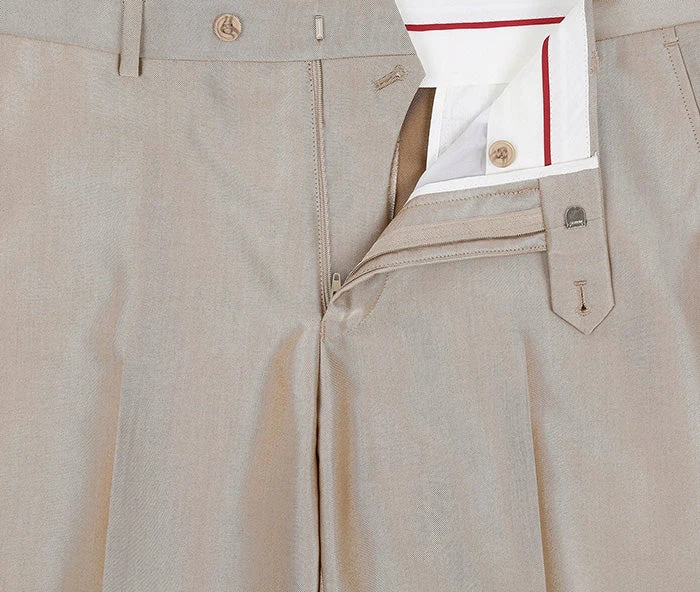 Beige Slim Fit Sharkskin Italian Styled 2 Piece Suit 7 Beige Slim Fit Sharkskin Italian Styled 2 Piece Suit - Image 7